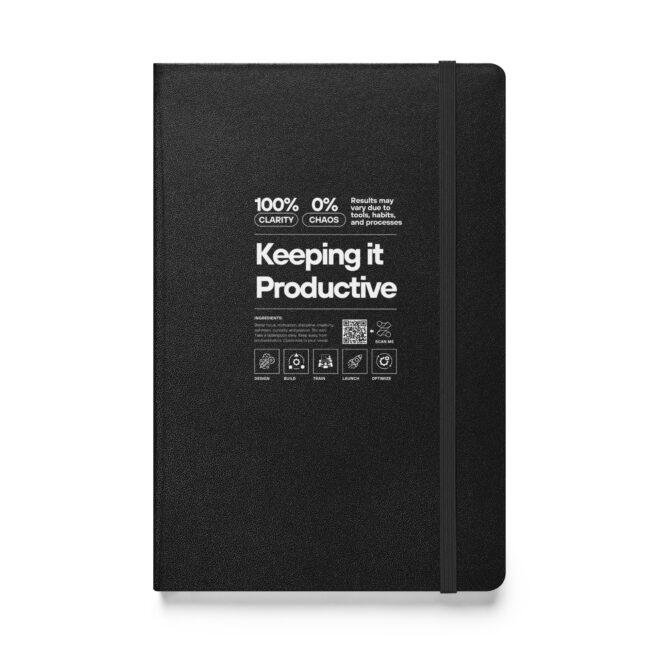 Hardcover bound notebook